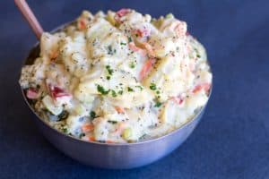 Houston Rodeo Blue Ribbon Potato Salad in a bowl