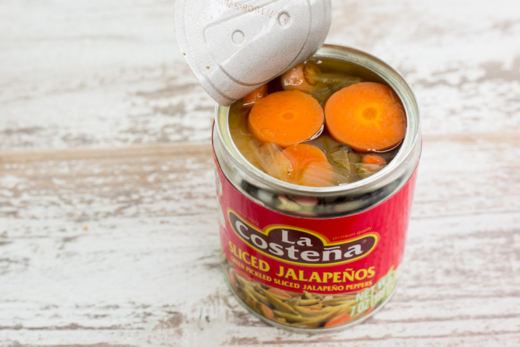 La Costena Escabeche, canned and opened