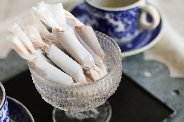 Dealey Plaza Bacon Fat Caramels in a bowl