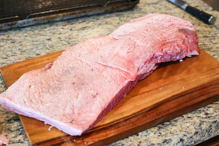 Side 2 of the brisket trimming