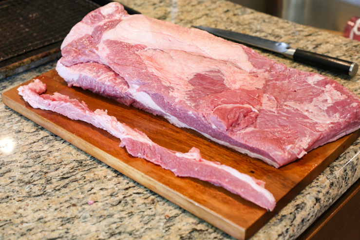 Aaron Franklin's Brisket with first trimming area completed