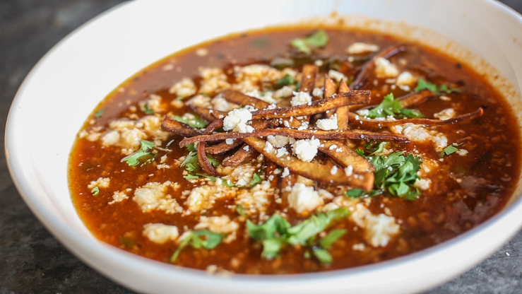 Beef Tortilla Soup From The Menger Hotel in Texas