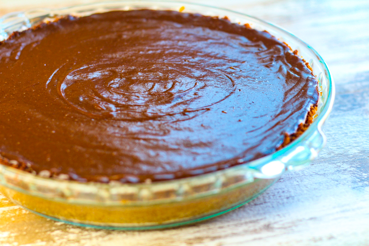 Mexican Chocolate Pie on the kitchen table