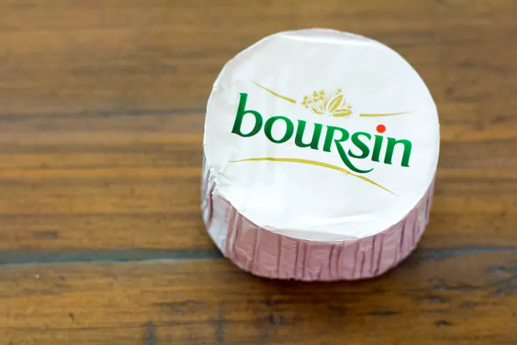 A wheel of Boursin Cheese