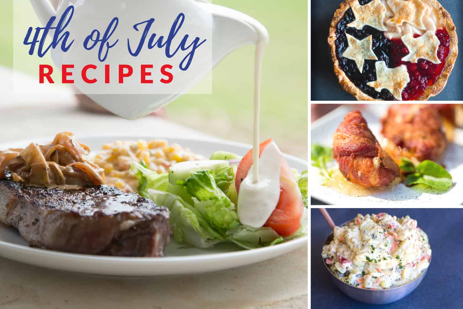 4th of July recipe collage 