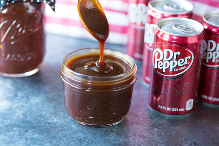 Dr. Pepper Barbecue Sauce drizzled in a bowl