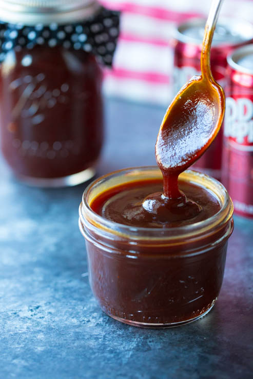 Dr Pepper Barbecue Sauce Recipe Dripping From A Spoon 