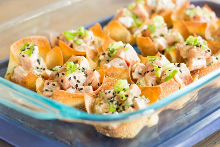 Chicken Salad Wonton Cups - Eat. Drink. Love.