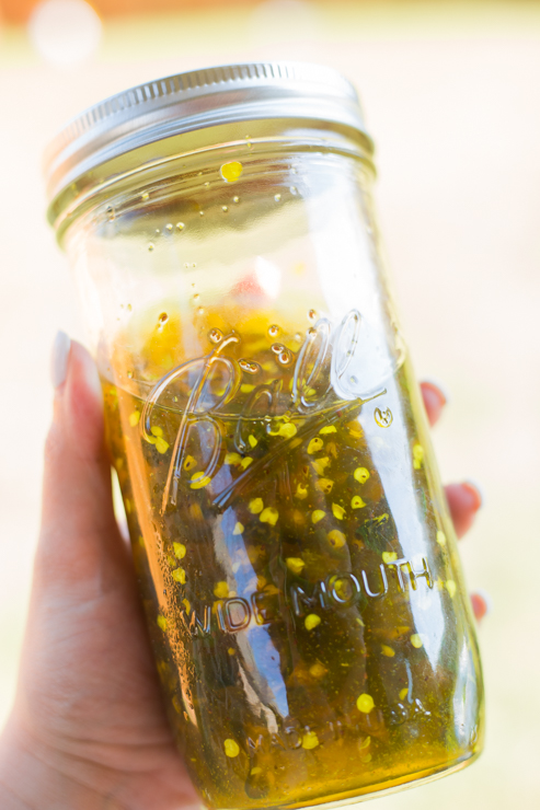 Cowboy Candy in a mason jar, completed. 