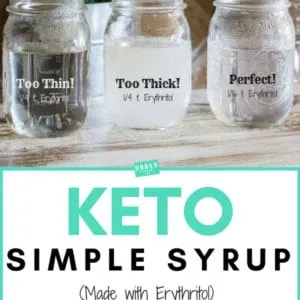 Keto Simple Syrup in glasses