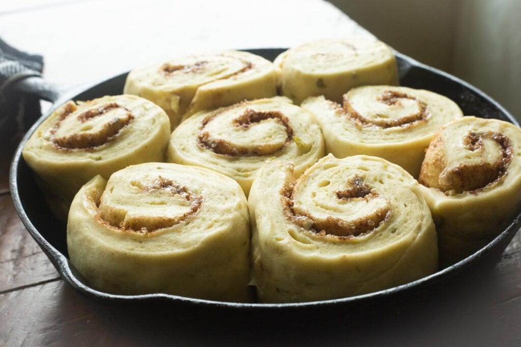 Jalapeno Cinnamon Roll Dough - Rising 