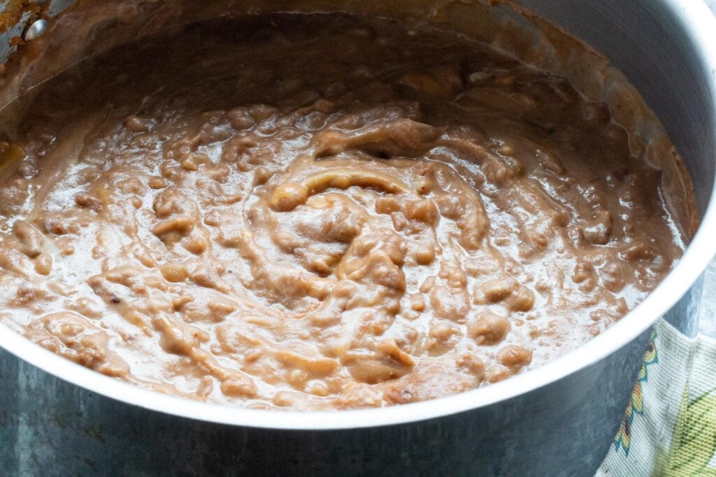 Creamy refried beans- finished