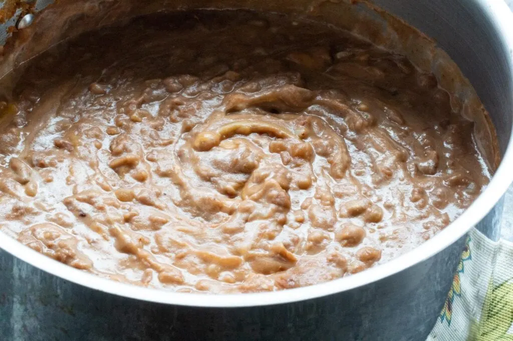 Creamy refried beans- finished