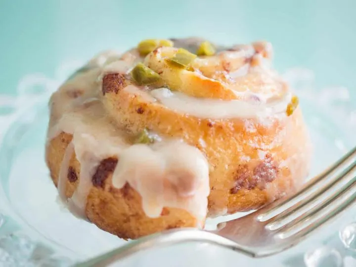 Jalapeno Cinnamon Rolls on a plate