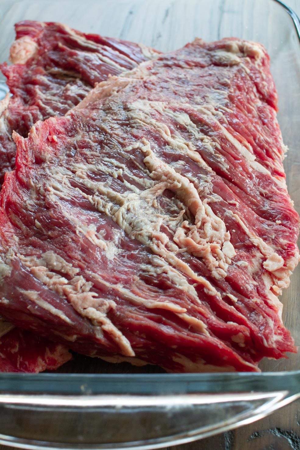 Skirt Steak awaiting marinade