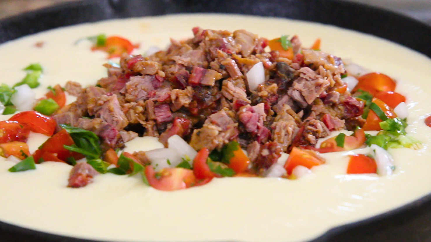 Texas Brisket Queso- completed