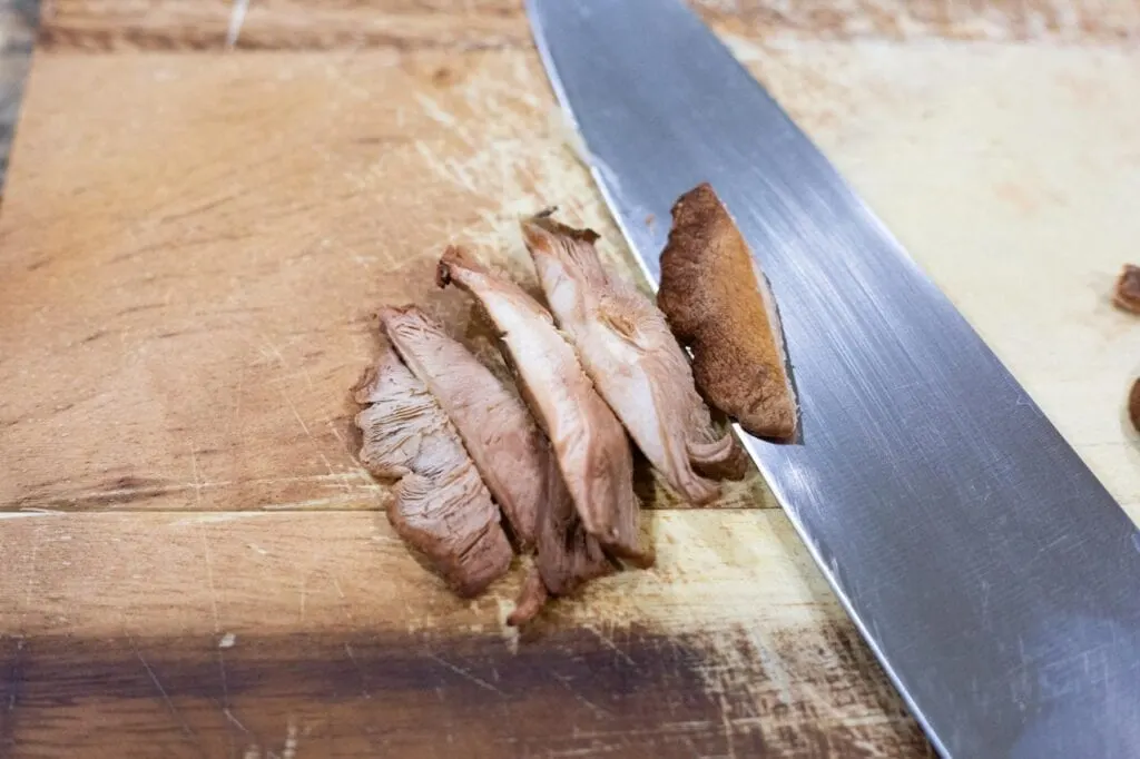 Diced shiitake mushrooms