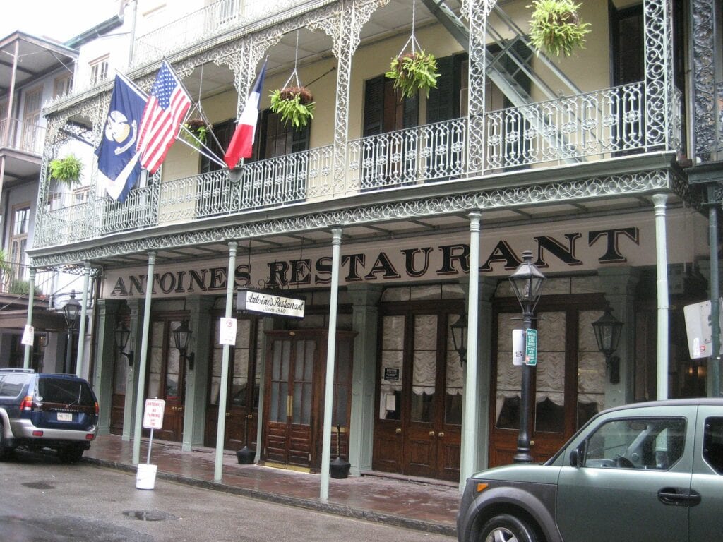 Exterior of Antoine's Restaurant in the French Quarter