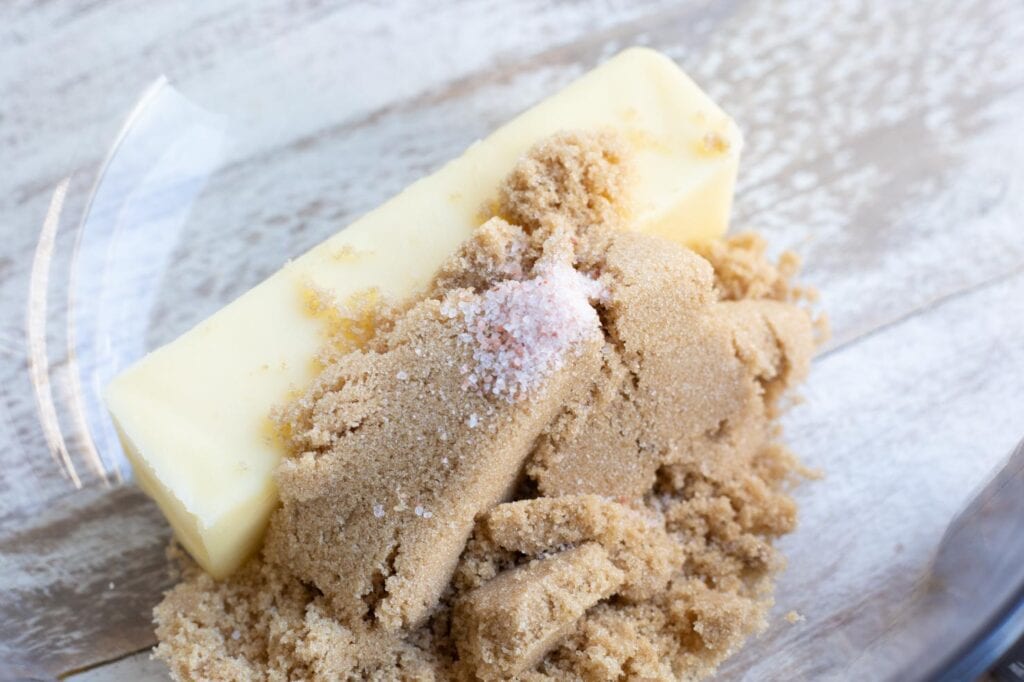 Butter and sugar for apple butter tarts