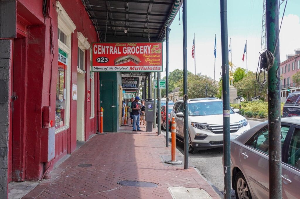 Central Grocery in New Orleans - Stop on our self guided food tour 