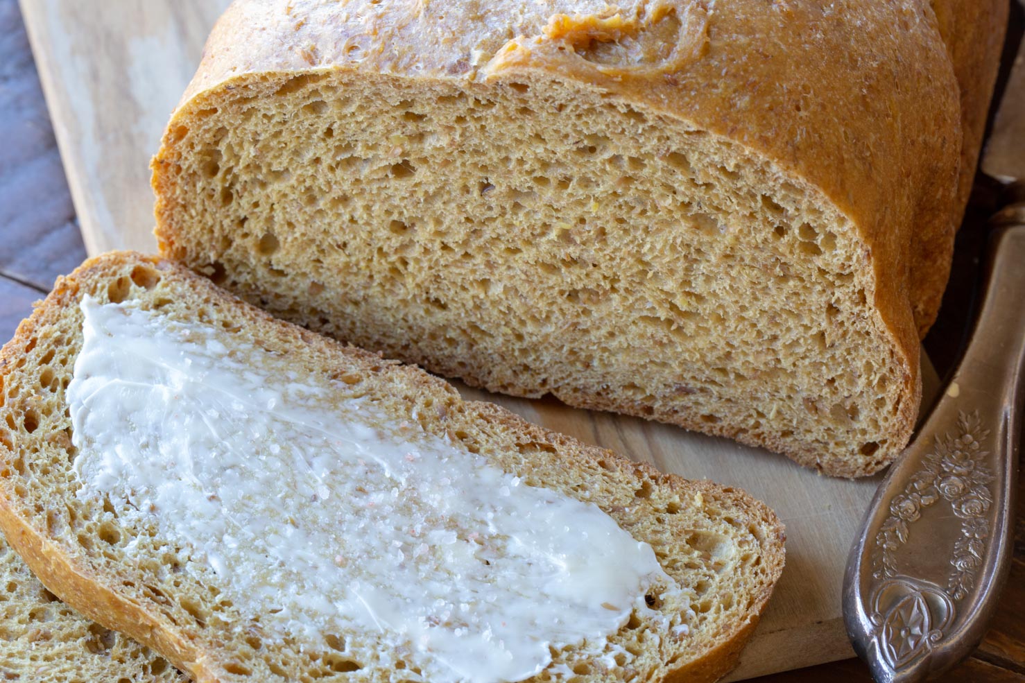 A delicious slice of low carb bread