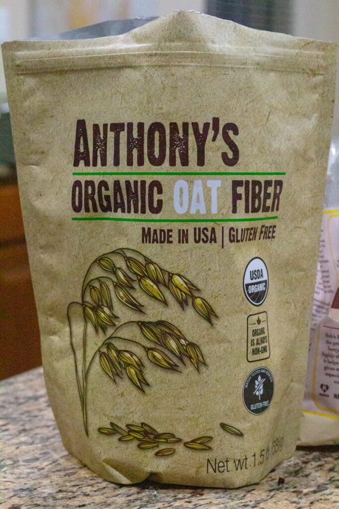 A bag of Anthony's Oat Fiber