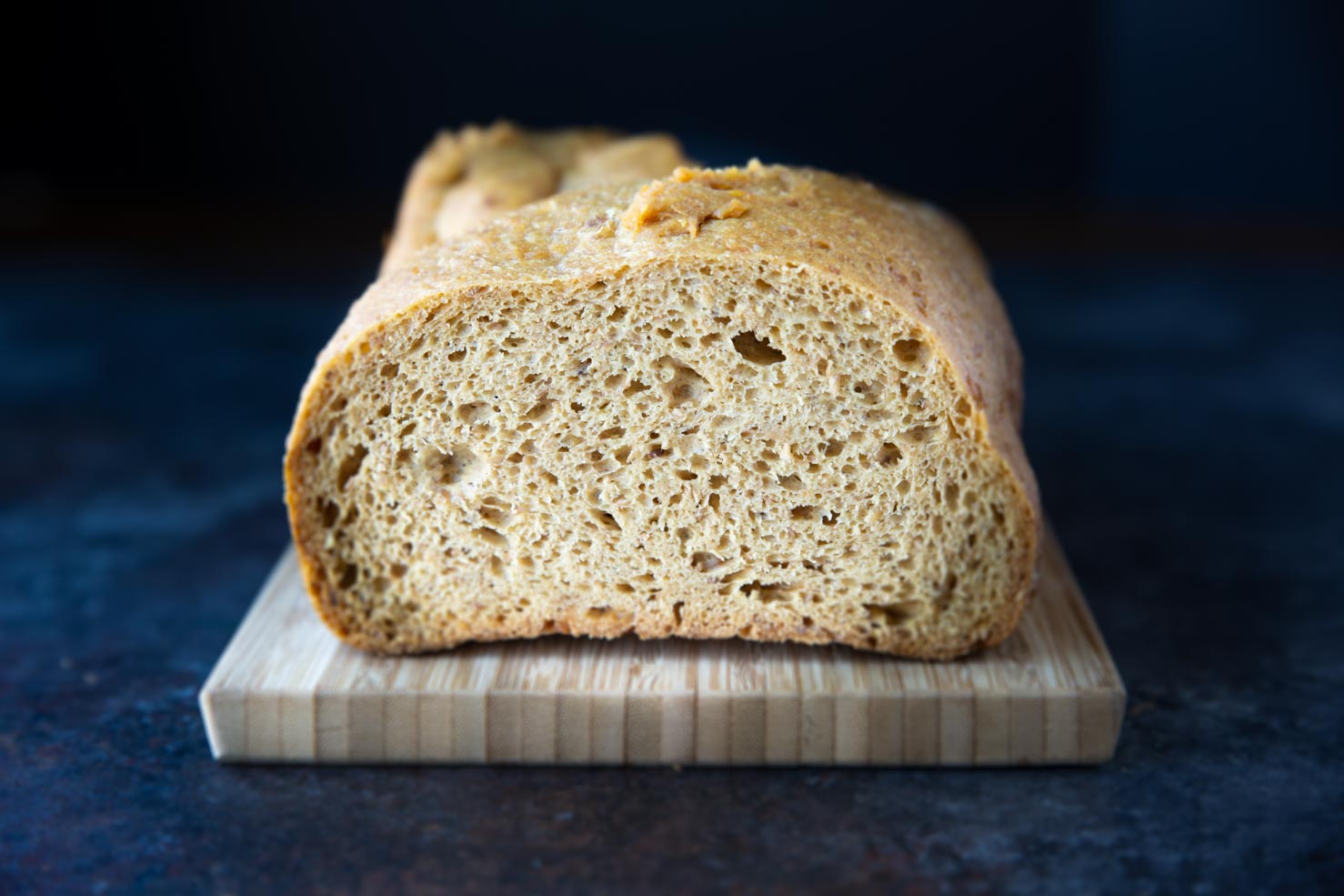 A photo of the whole loaf of low carb bread