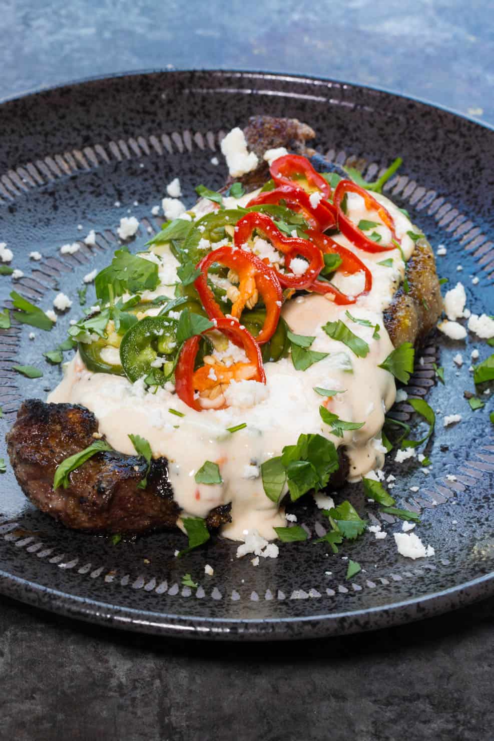 Mexican Steaks with Queso Blanco - Urban Cowgirl