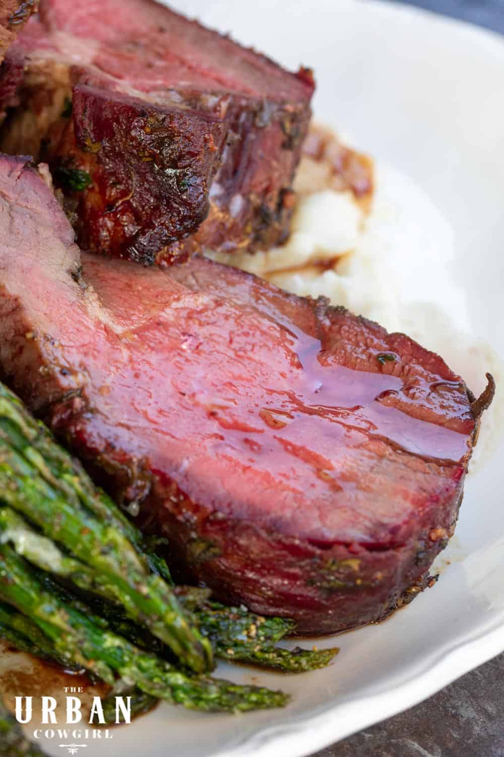 a close up of smoked beef tenderloid