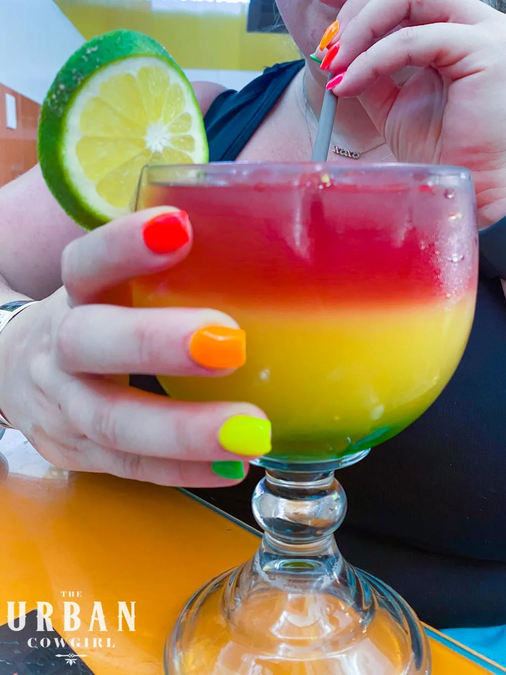 The Red, Green, and Yellow, El Fogon Cocktail.