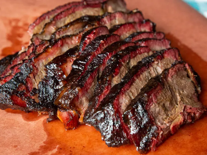 Cooking brisket outlet on electric smoker