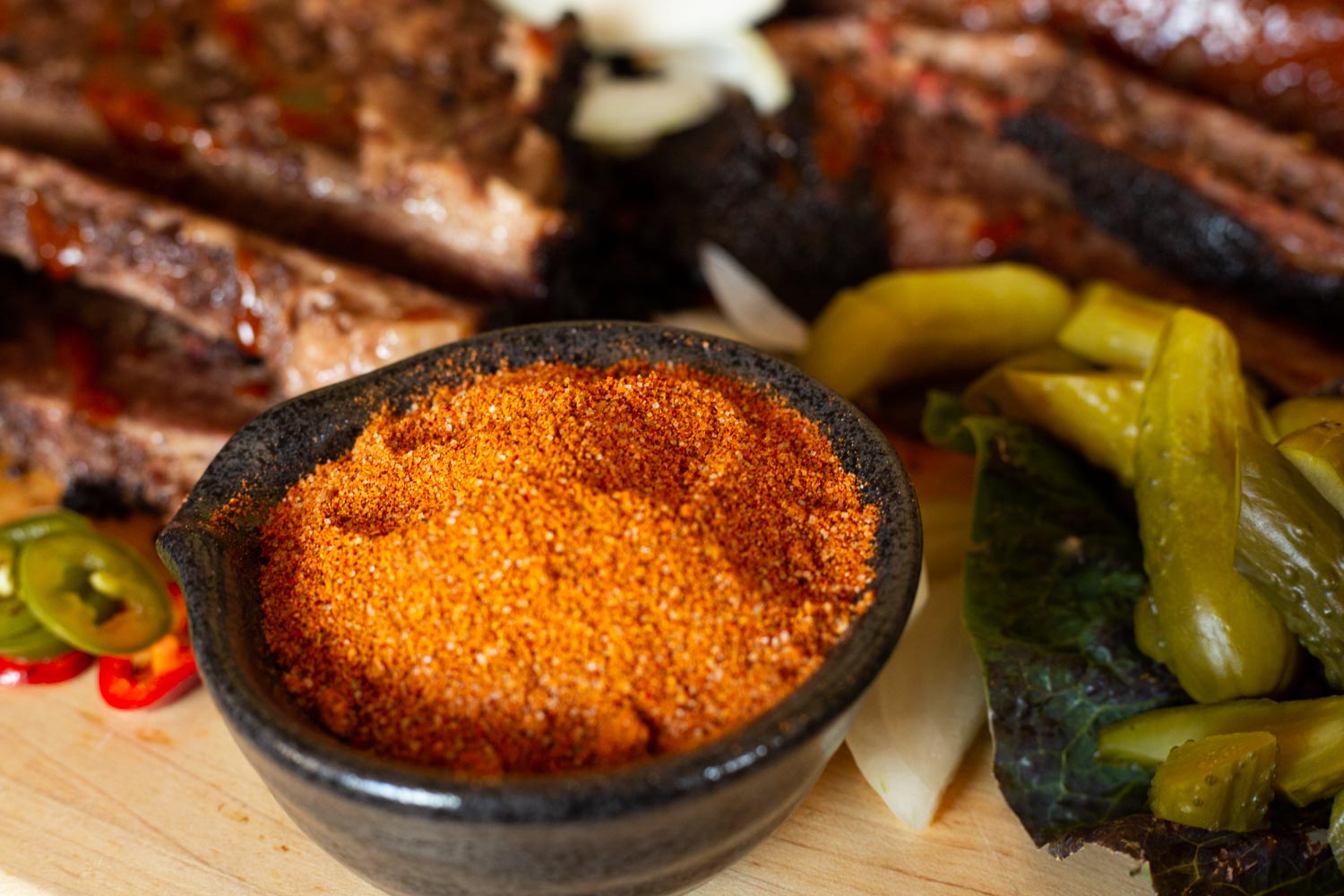 A bowl of brisket rub.