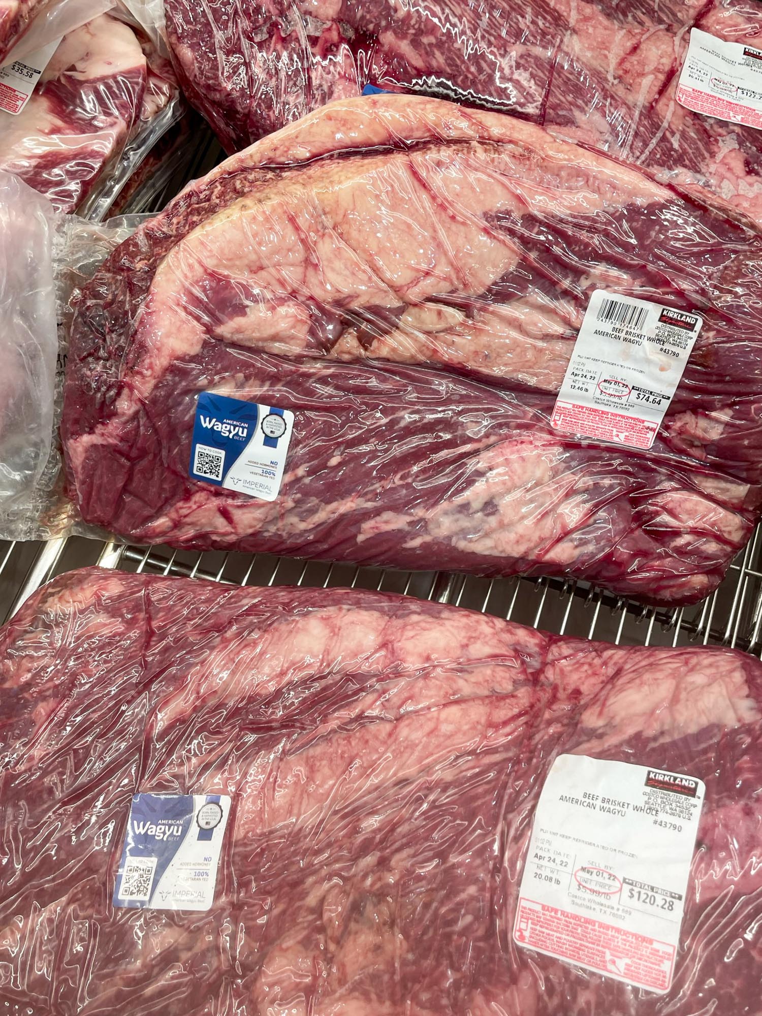 wagyu-briskets at the grocery store