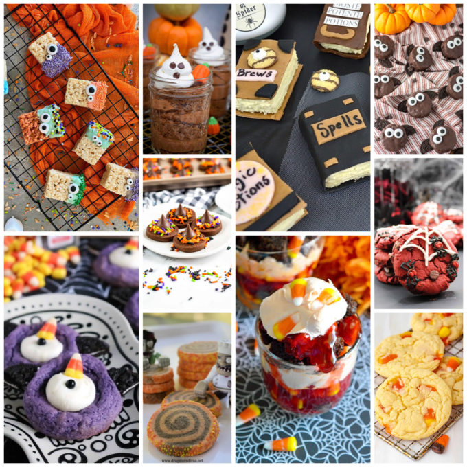 halloween collage of easy treat recipe