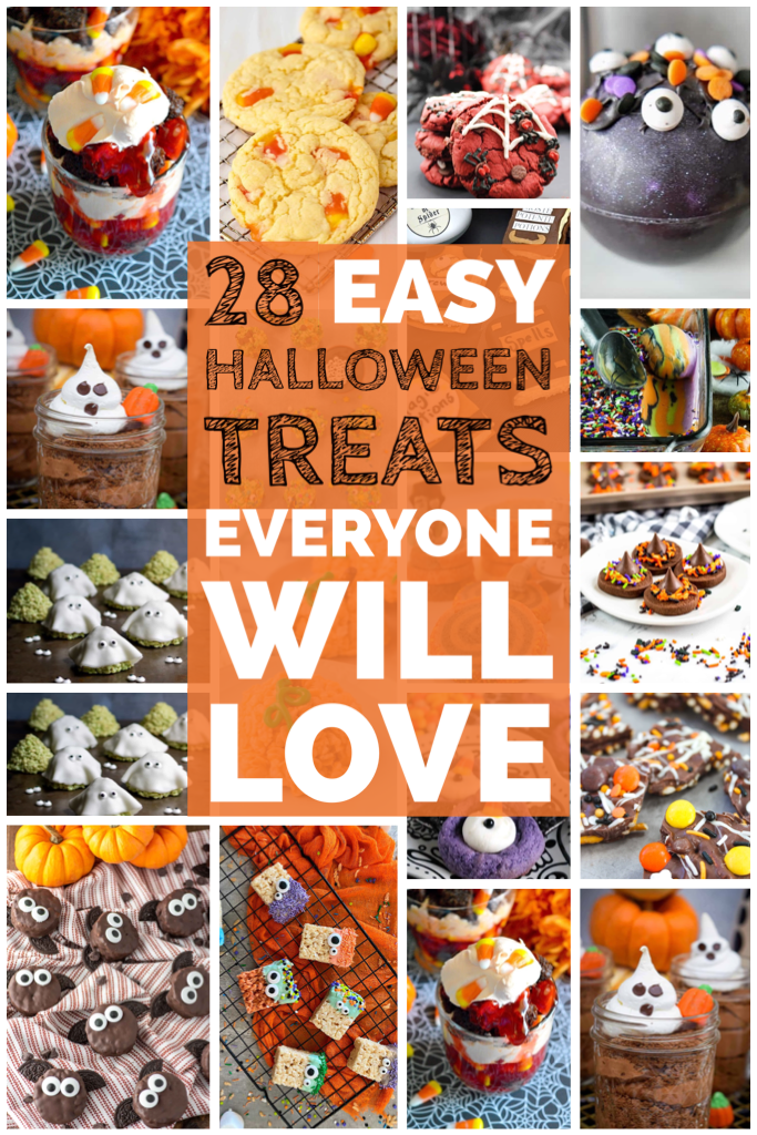 28 easy halloween treats collage of recipes