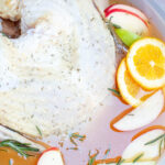 turkey in a brine of apple cider and fresh apples
