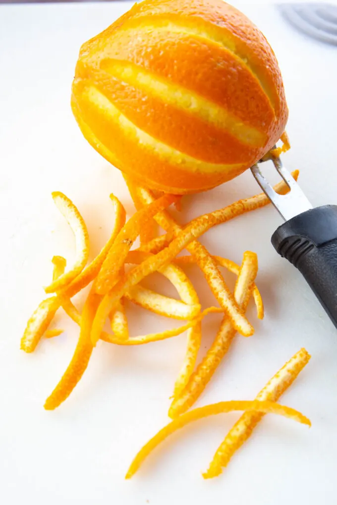 zested orange