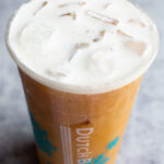 dutch bros coffee, photo of the top showing the creamy and fluffy soft top