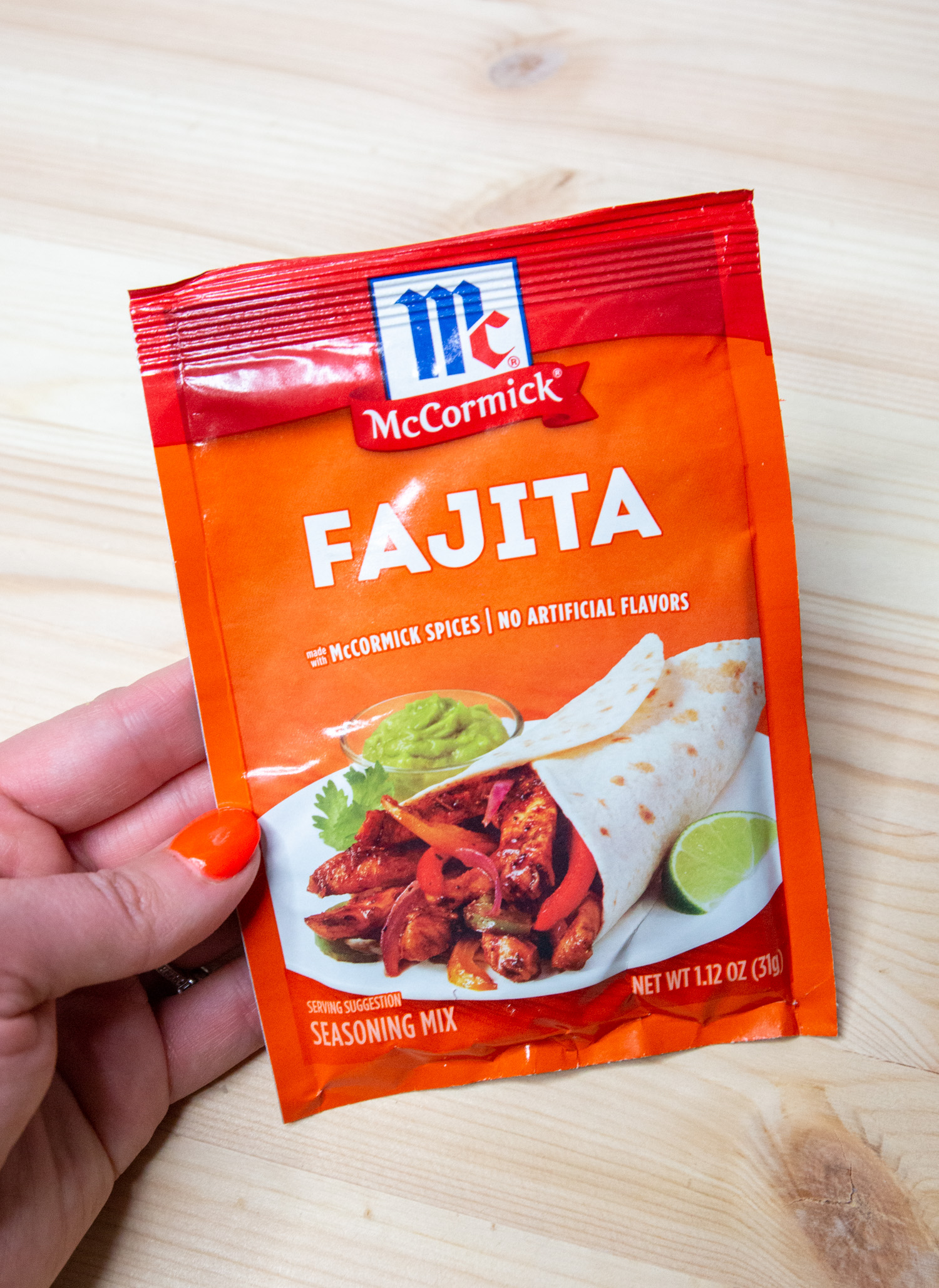 A package of fajita seasoning