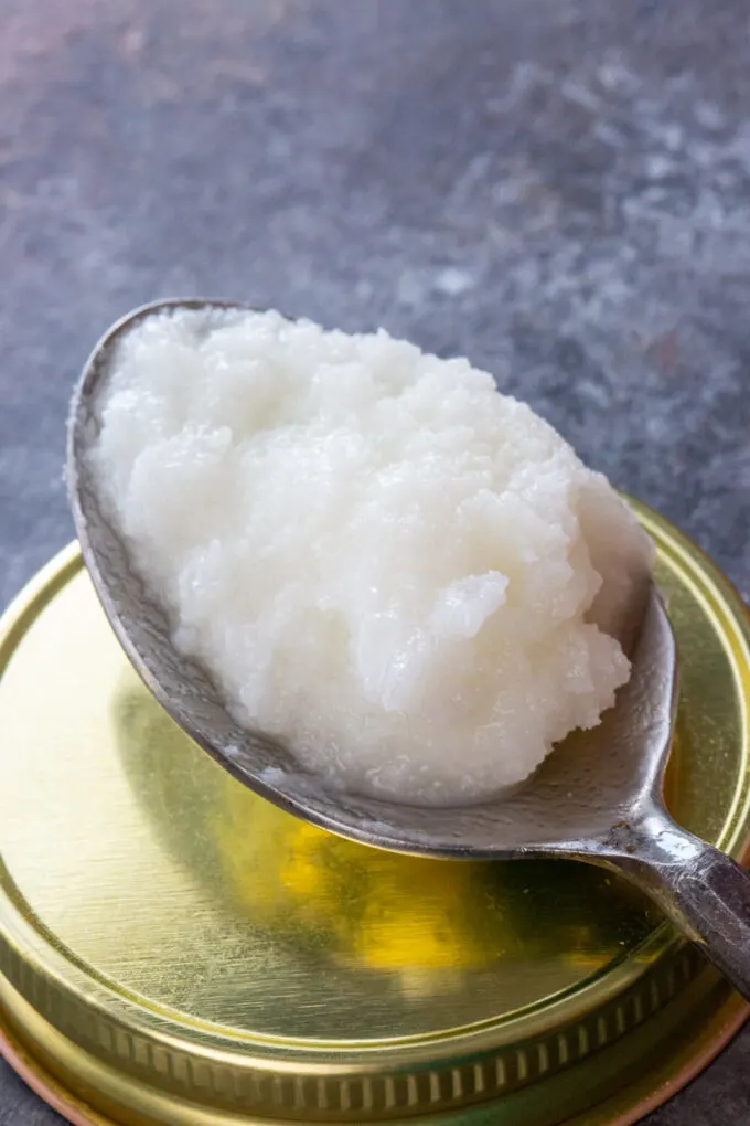 a spoonful of beef tallow, a nutrient dense fat good in a savory dish