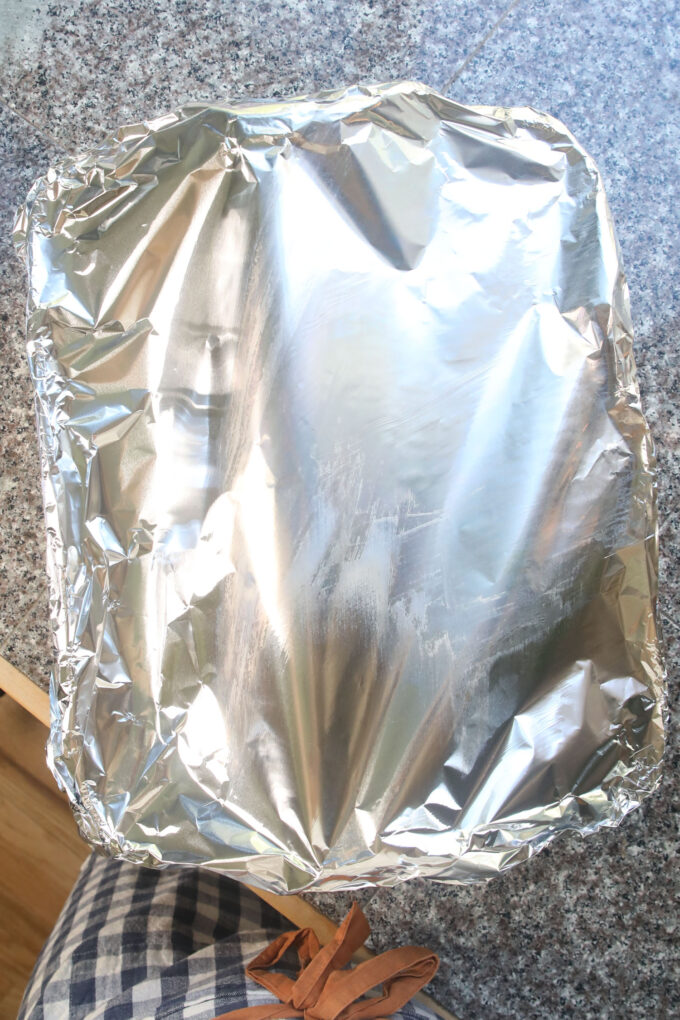 A brisket sealed in foil