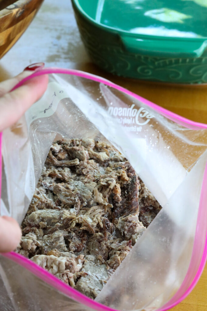 Leftover brisket saved from a previous cook is the filling.